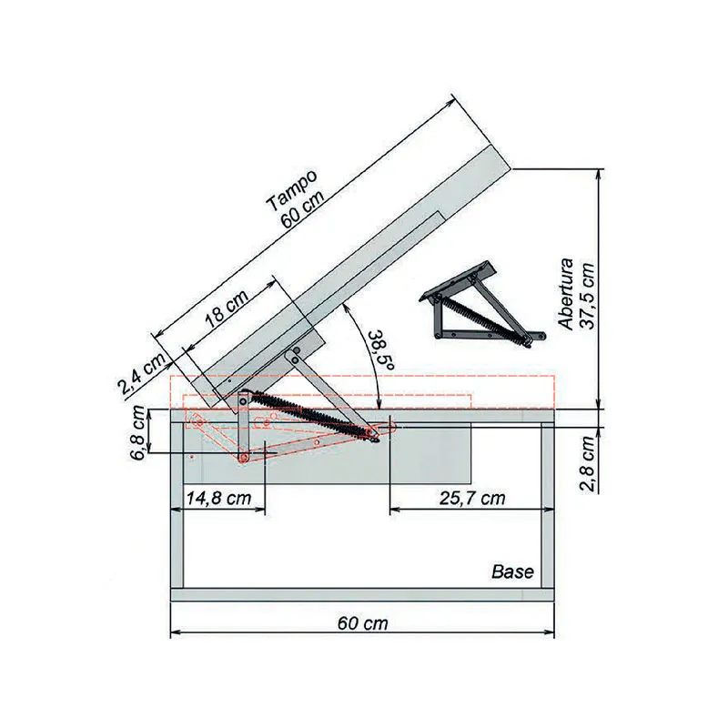 ART003 – ARTICULAÇÃO SOFÁ 180MM C/ MOLA